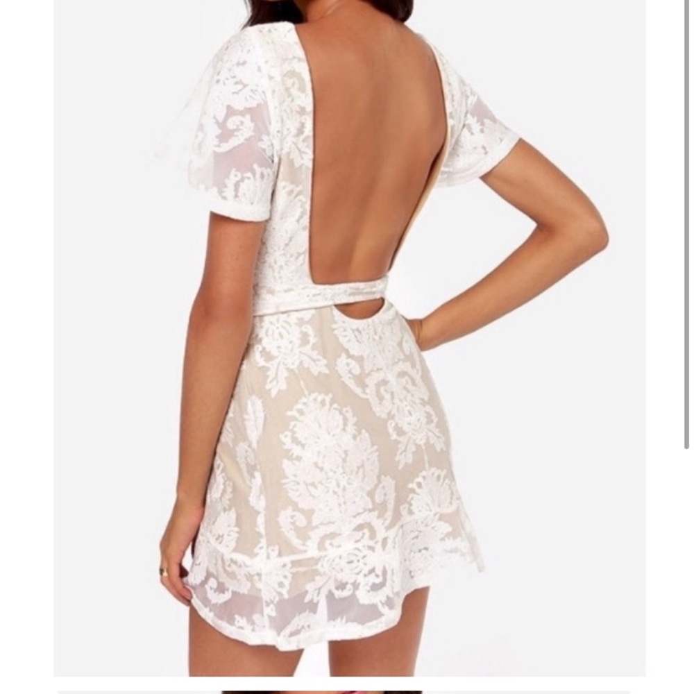For Love & Lemons San Marcos backless lace dress